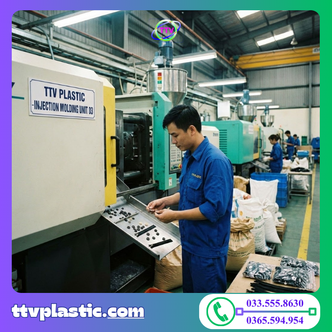 sản xuất Ép nhựa phụ kiện may mặc [plastic ttv] (1)
