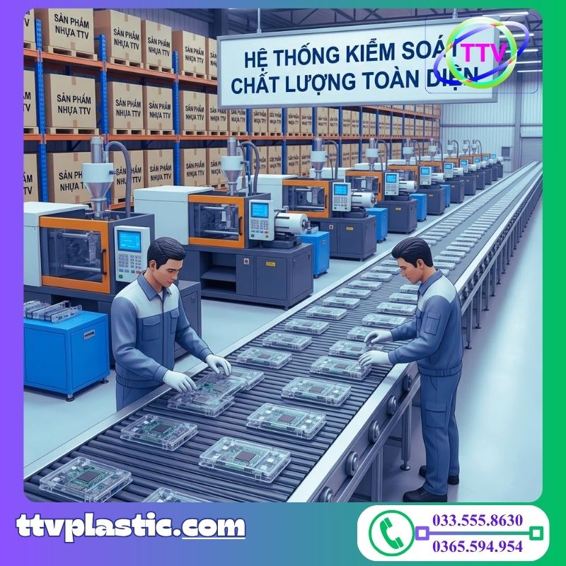 TTV Plastic chuyên sản xuất đúc ép nhựa theo yêu cầu, cung cấp giải pháp trọn gói từ thiết kế khuôn đến sản xuất hàng loạt