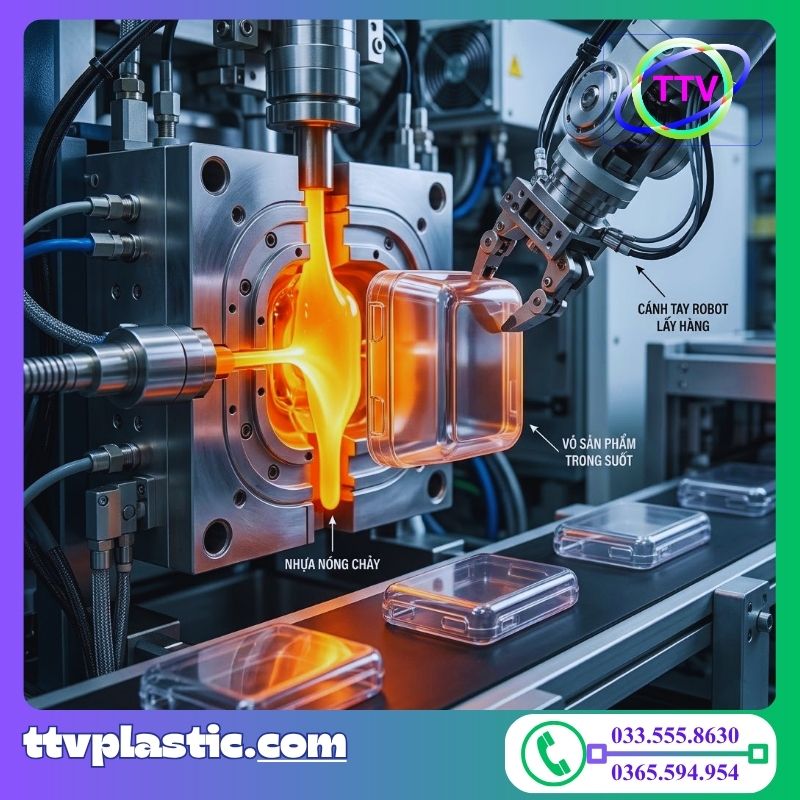 TTV Plastic chuyên sản xuất đúc ép nhựa theo yêu cầu, cung cấp giải pháp trọn gói từ thiết kế khuôn đến sản xuất hàng loạt