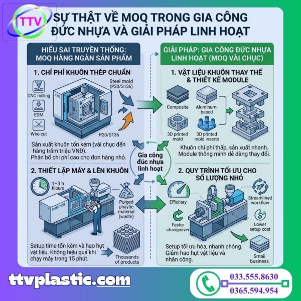 gia công đúc nhựa số lượng ít, gia công đúc nhựa linh hoạt, đúc nhựa theo yêu cầu, xưởng ép nhựa số lượng ít